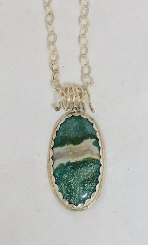 Green Moss Agate Necklace