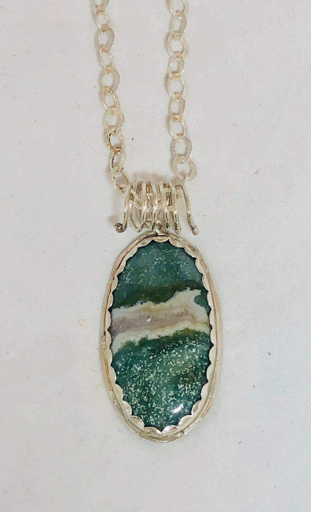 Green Moss Agate Necklace