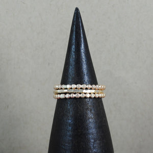 Beaded Stacking Ring Set - gold-filled.