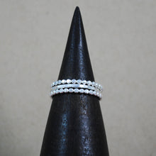 Beaded Stacking Ring Set - sterling silver.