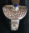 Lapis Lazuli Dimple Sterling Silver Ring