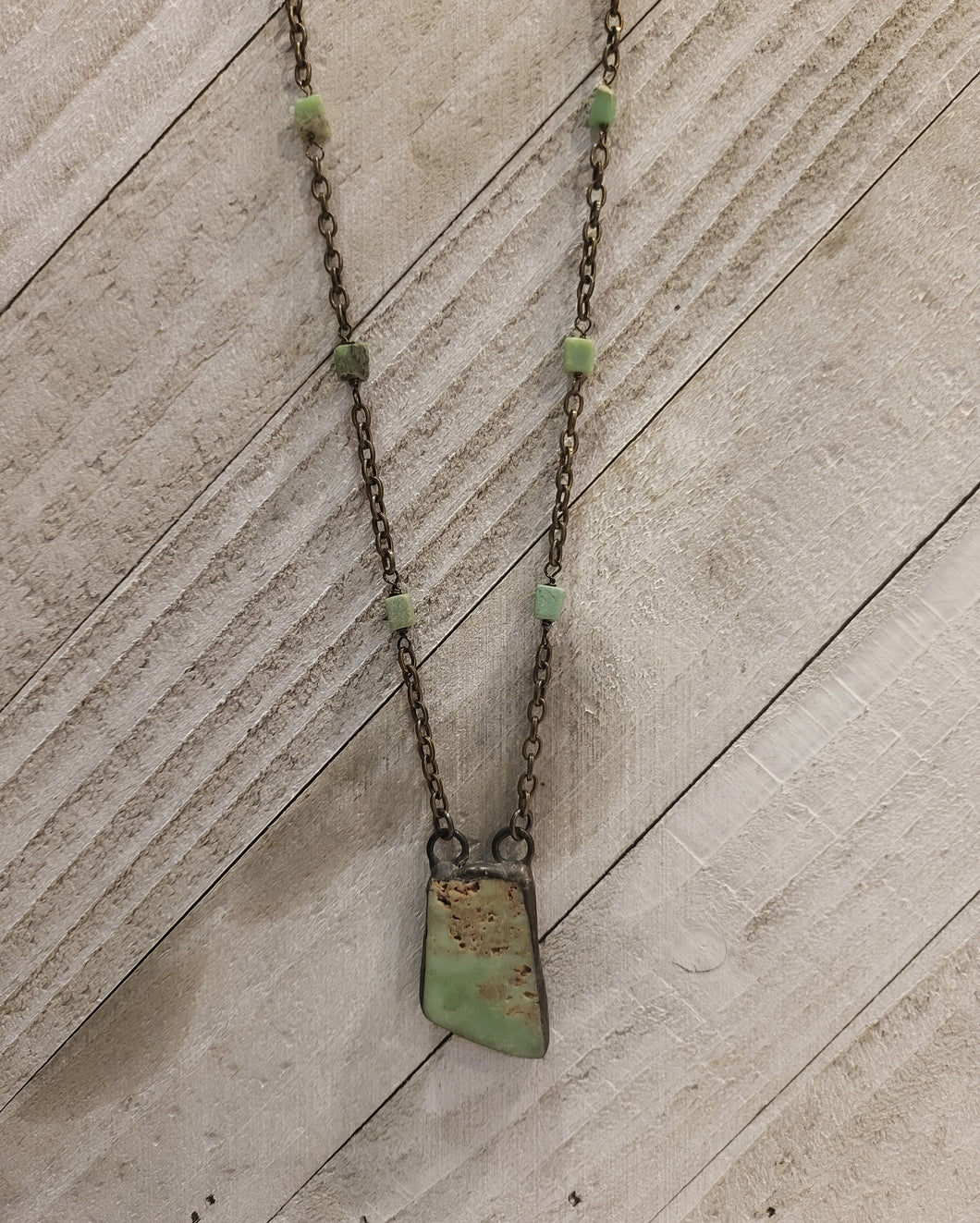 Chrysoprase slate Necklace