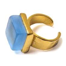 Cube Ring, Gold Tone