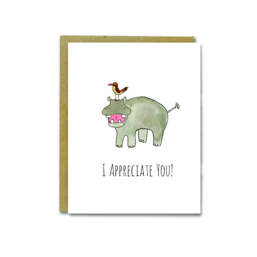 I Appreciate You Card