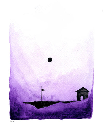 New Worlds Print - Center of the Shadow of the Moon