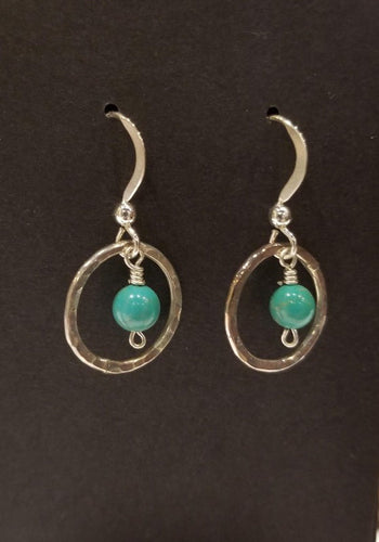 Hoop with Turquoise Earrings