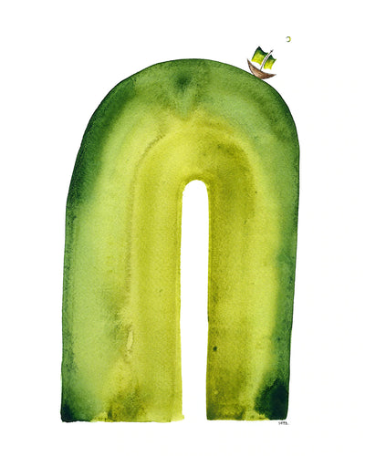 New Worlds Print - The Green Door of Time