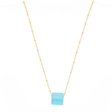 Small Cube Gold Necklace