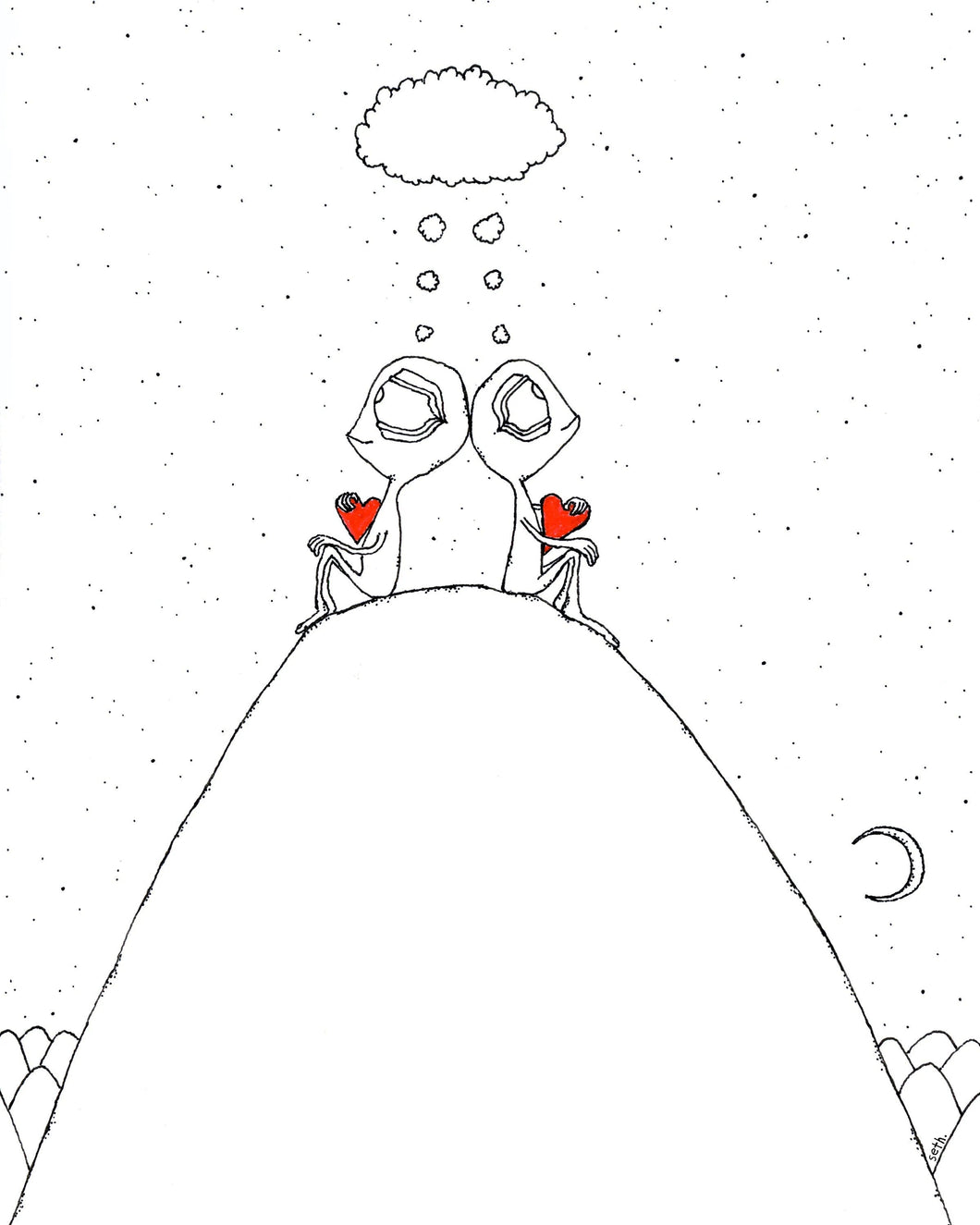 Creatures of the Heart in Black Frame Print - A Shared Dream