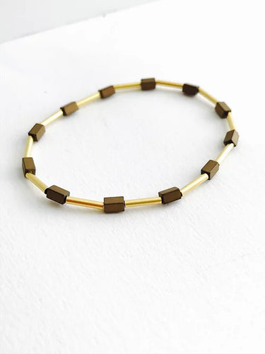 Hematite Cube Bracelet
