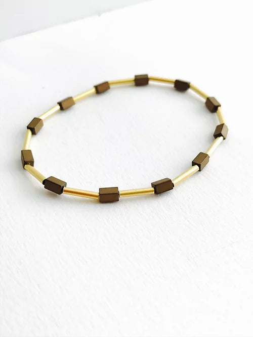 Hematite Cube Bracelet
