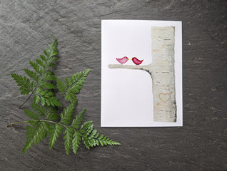 Birds in Birch Greeting Card