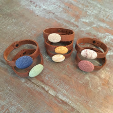 Lava Diffuser Bracelet - Brown Leather