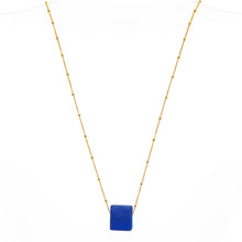 Small Cube Gold Necklace