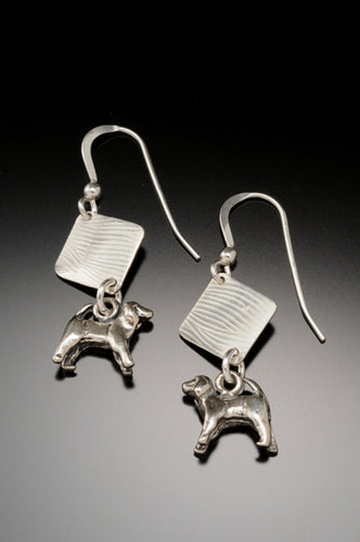 Dog charm earrings