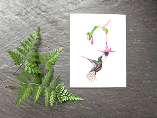 Emerald Humming Greeting Card