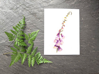 Fox Glove Greeting Card