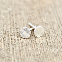 Flat Dot Earrings - Sterling Silver