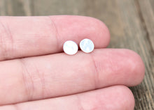 Flat Dot Earrings - Sterling Silver