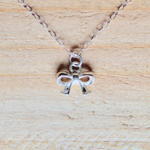 Bow Necklace - Sterling Silver