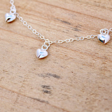 Sprinkle Necklace - Sterling Hearts