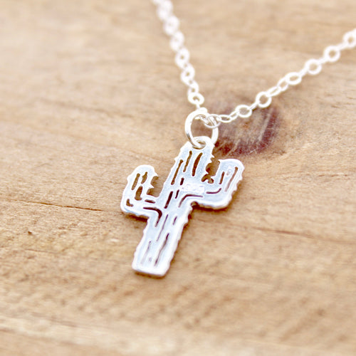 Cactus Necklace - Sterling Silver