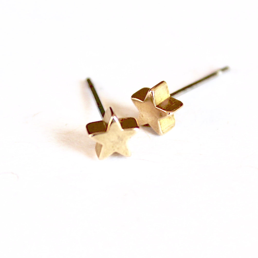 Brass Star Earrings