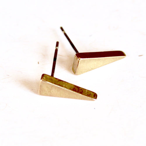 Brass Long Spike Earrings