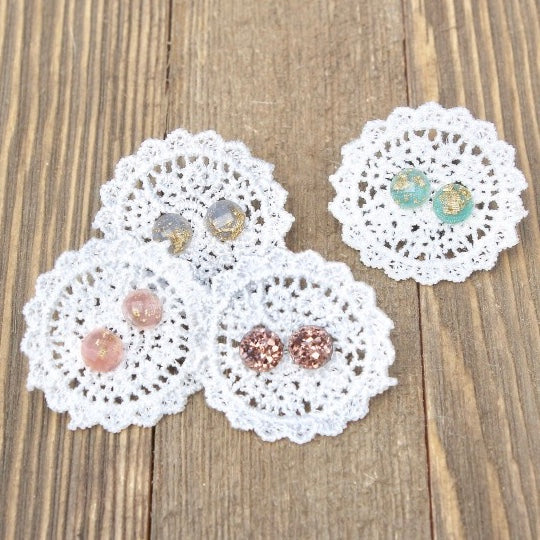 Doily Stud Earrings