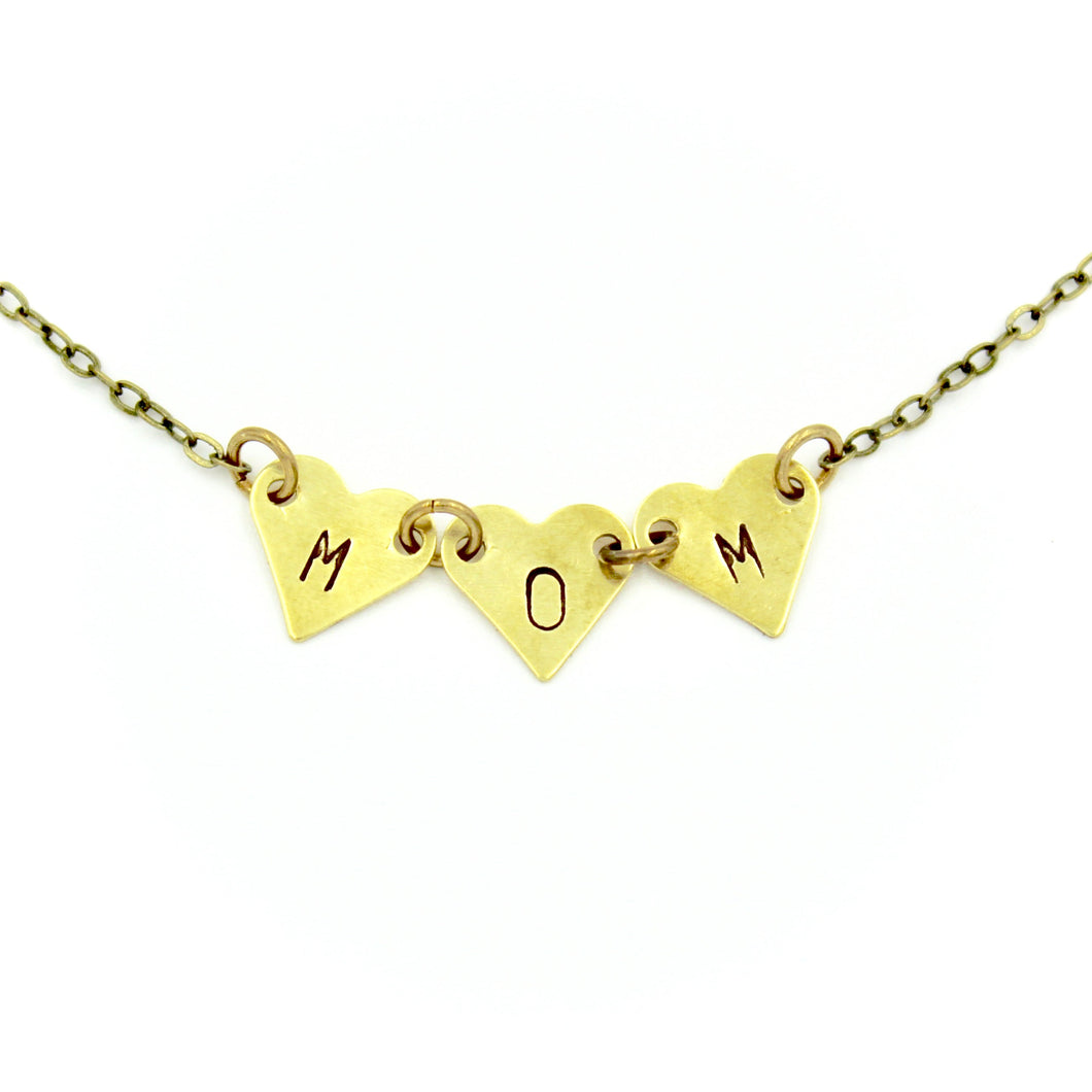 'MOM' Hearts Necklace