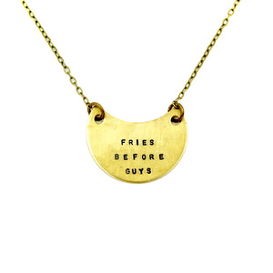 'Fries Before Guys' Necklace