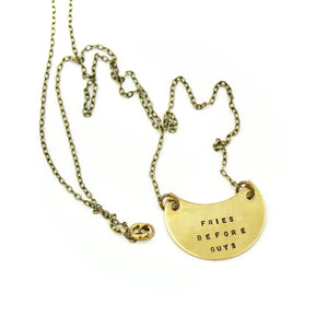 'Fries Before Guys' Necklace