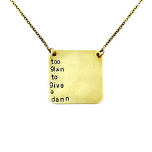 'Too Glam To Give A Damn' Necklace