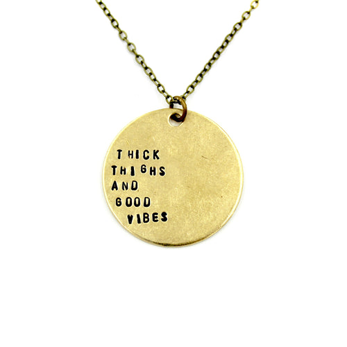 'Thick Thighs And Good Vibes' Necklace