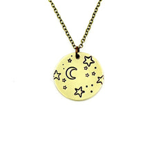 Moon & Stars Necklace - Brass