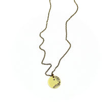 Flower Border Necklace - Brass