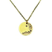 Flower Border Necklace - Brass