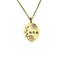 'Mom" Roses Necklace