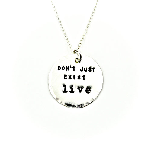 'Don't Just Live' Necklace