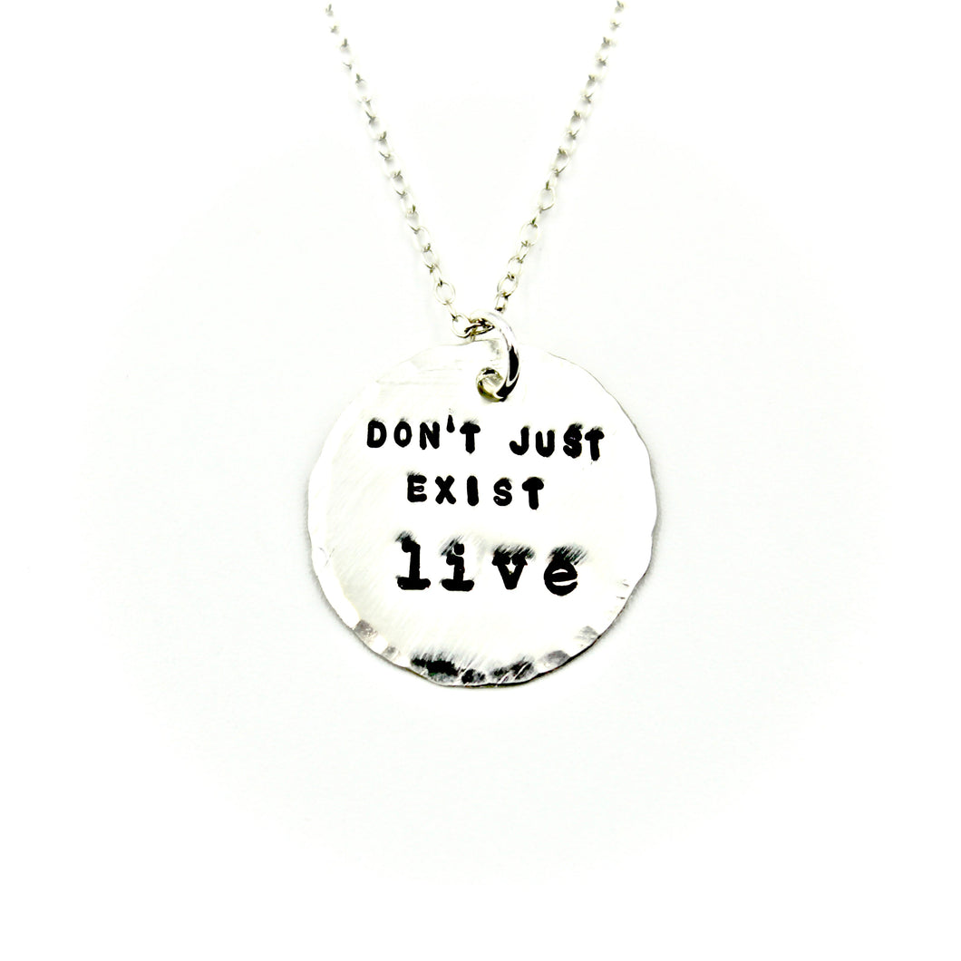 'Don't Just Live' Necklace