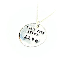 'Don't Just Live' Necklace