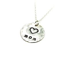 'Mom' Lace Heart Necklace