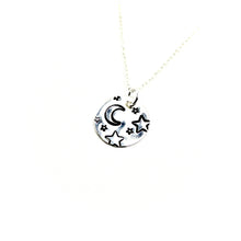 Moon & Stars Necklace - Sterling Silver