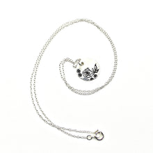 Flower Border Necklace - Sterling Silver