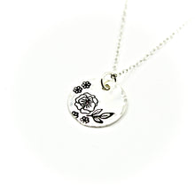 Flower Border Necklace - Sterling Silver