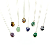 Oval Gemstone Necklace