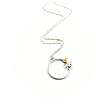 Butterfly & Heart Circle Necklace