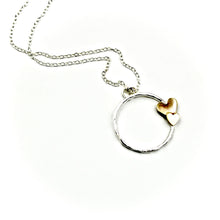 Double Heart Circle Necklace