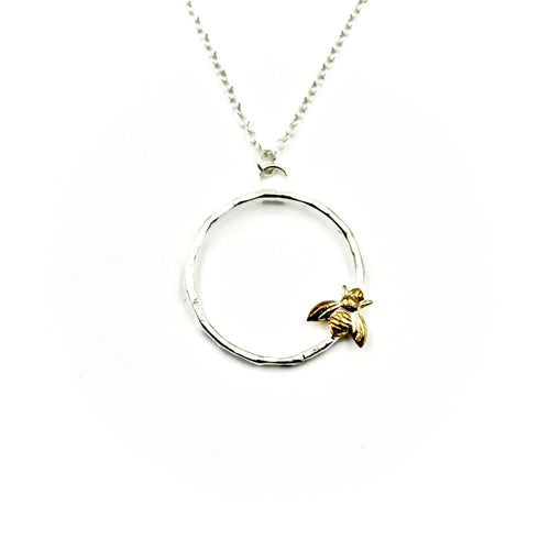 Bee Circle Necklace