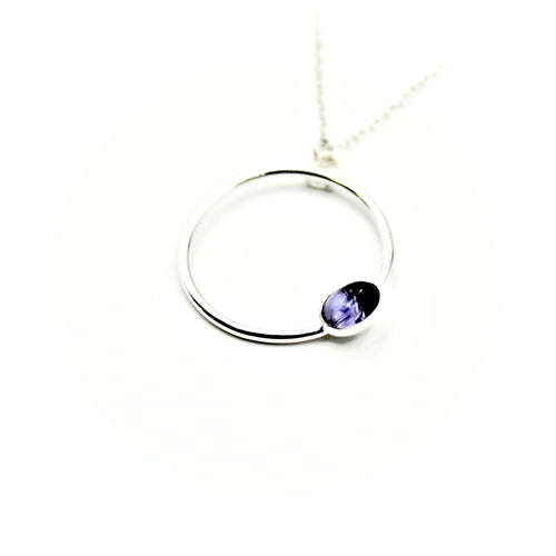 Iolite Circle Necklace